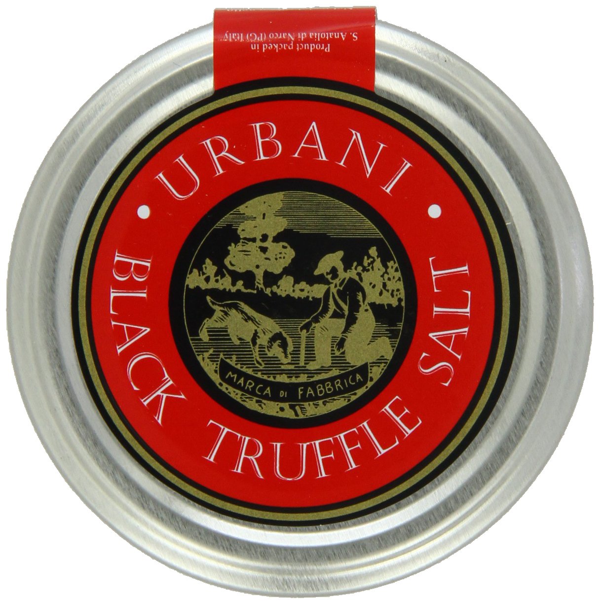 Italian Black Truffle Salt With Real Truffle Flakes - 3.5 Ounce - By Urbani Truffles