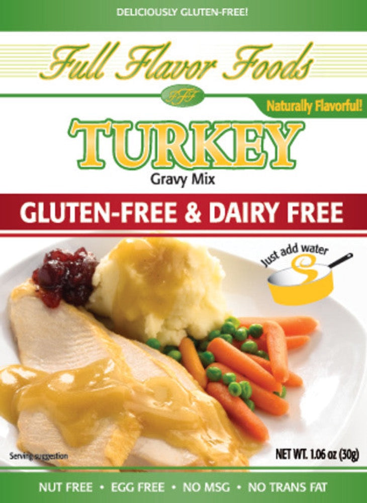 Full flavor foods gluten free turkey gravy mix 1 06 oz 30g snazzy