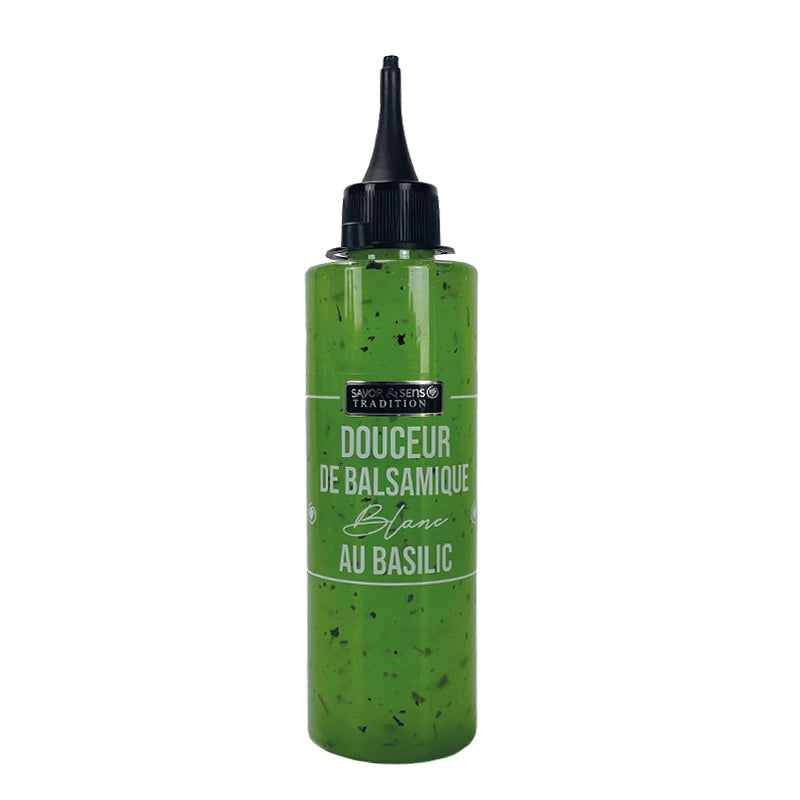 Savor &amp; Sens White Balsamic Glaze with Basil - Snazzy Gourmet