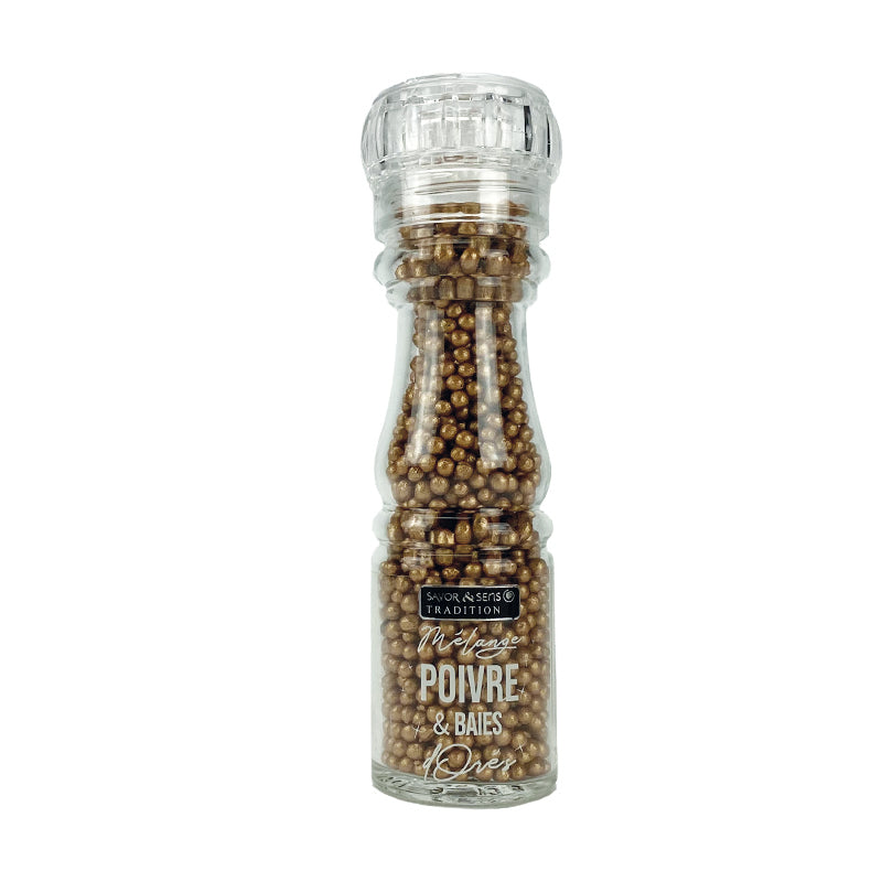 Savor &amp; Sens Gold Pepper Grinder - Snazzy Gourmet
