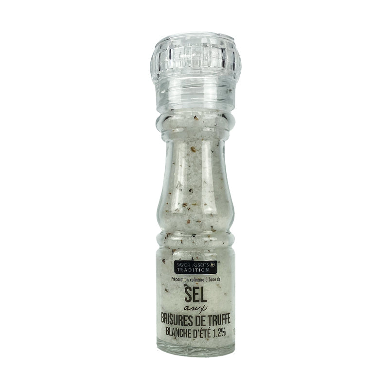 Savor &amp; Sens White Summer Truffle Salt Grinder 1.2% - Snazzy Gourmet