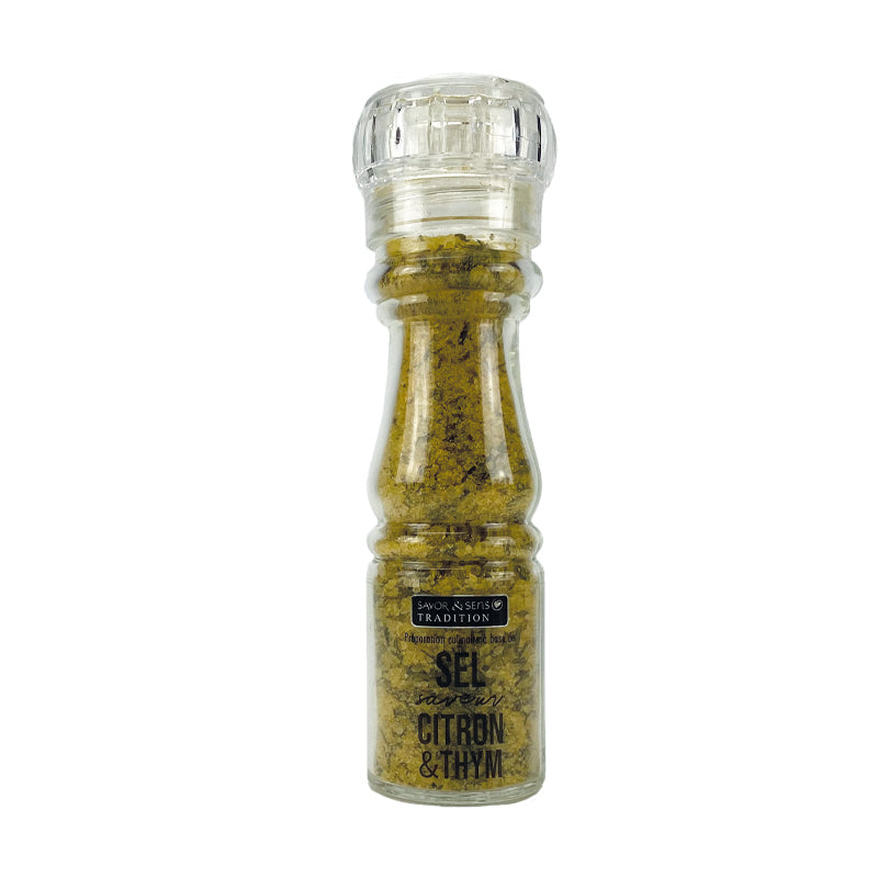 Savor &amp; Sens Lemon &amp; Thyme Salt Grinder - Snazzy Gourmet