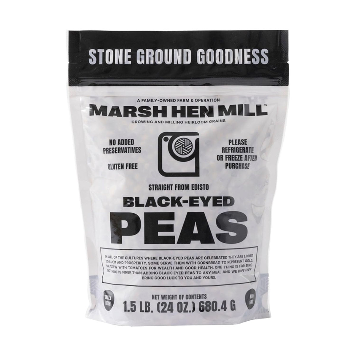 Marsh Hen Mill Black Eyed Peas, 24 OZ