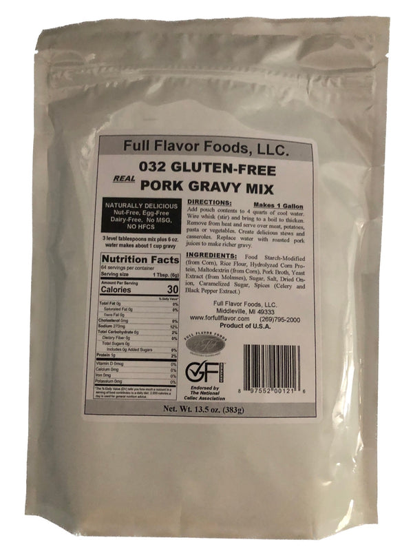 Full Flavor Foods Gluten Free Pork Gravy Mix, 13.5 oz (383g) Snazzy