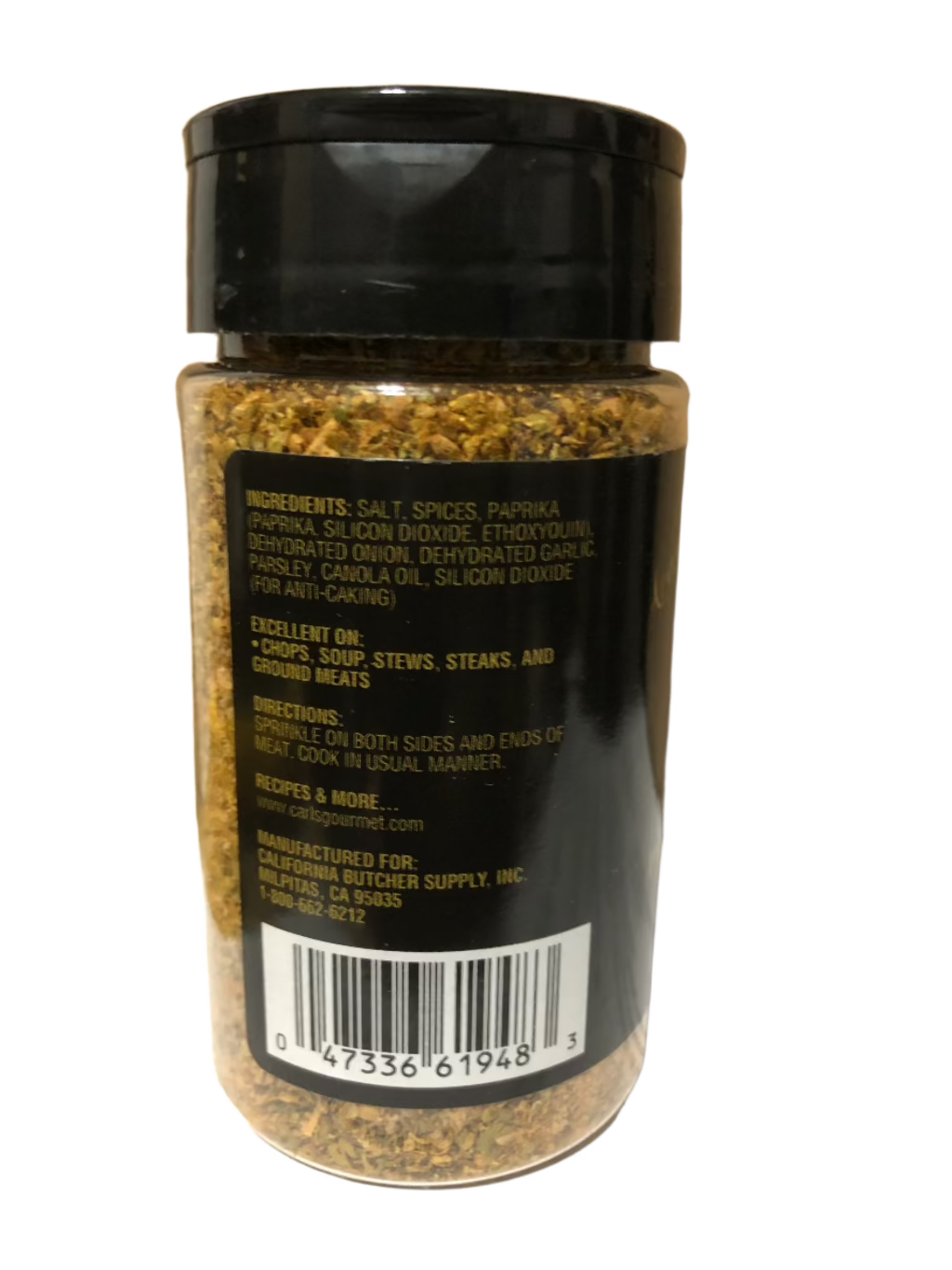Carl&#39;s Gourmet All Natural Prime Rib &amp; Roast Seasoning - 6.3 oz- Ingredient List - Snazzy Gourmet