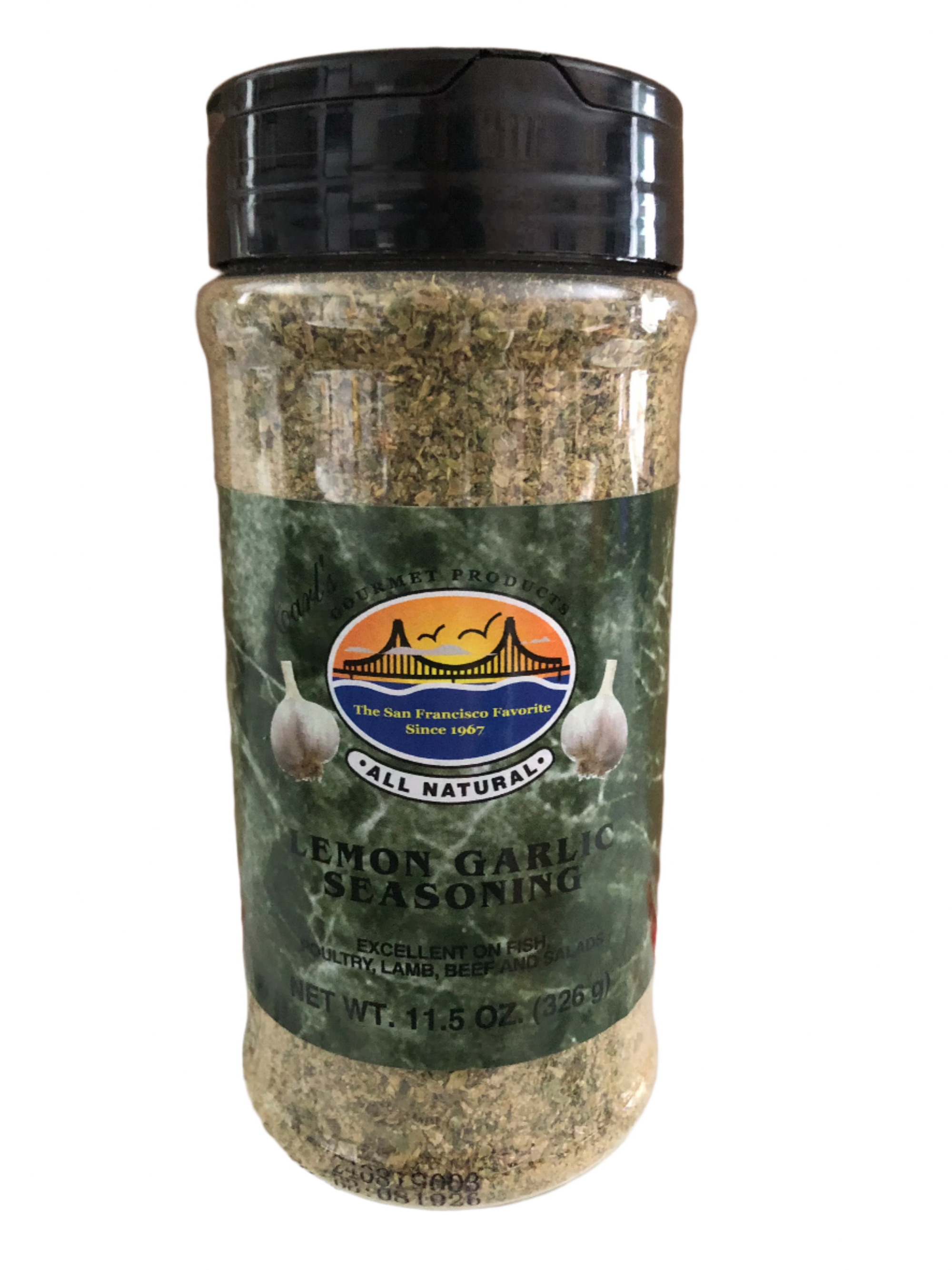 Carl's Gourmet All Natural Lemon Garlic Seasoning and Meat Rub - 11.5 oz - Snazzy Gourmet