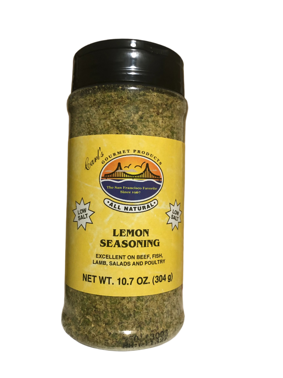 Carl&#39;s Gourmet All Natural Low Salt Lemon Seasoning, 10.7 oz (304g) - Snazzy Gourmet