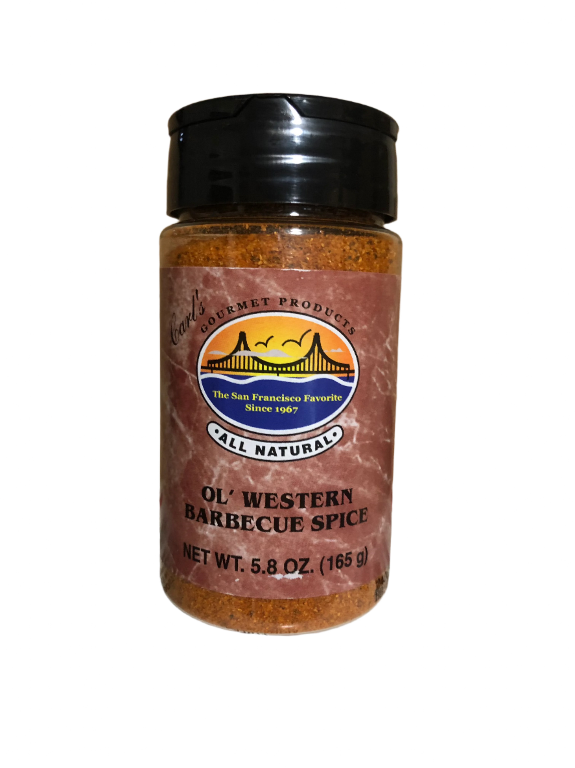 Carl's Gourmet All Natural Ol' Western BBQ Spice Seasoning & Meat Rub, 5.8 oz (165g)