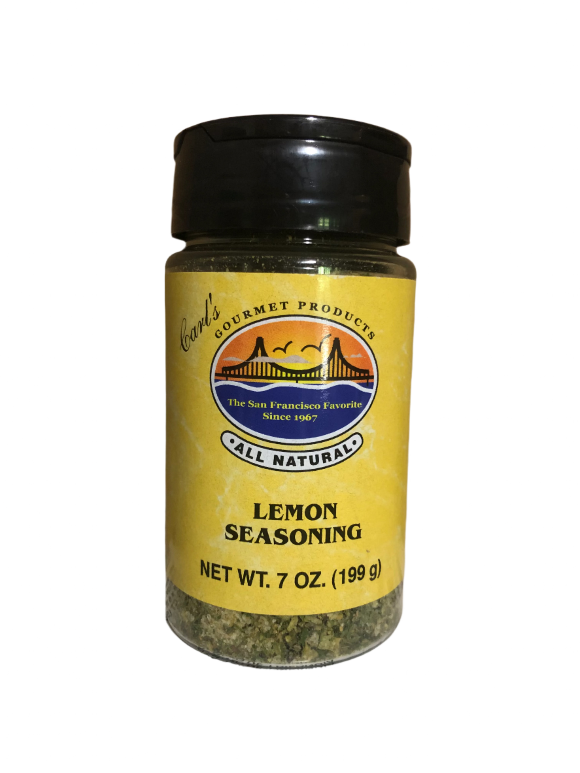 Carl's Gourmet All Natural Lemon Seasoning and Meat Rub - 7oz - Snazzy Gourmet front