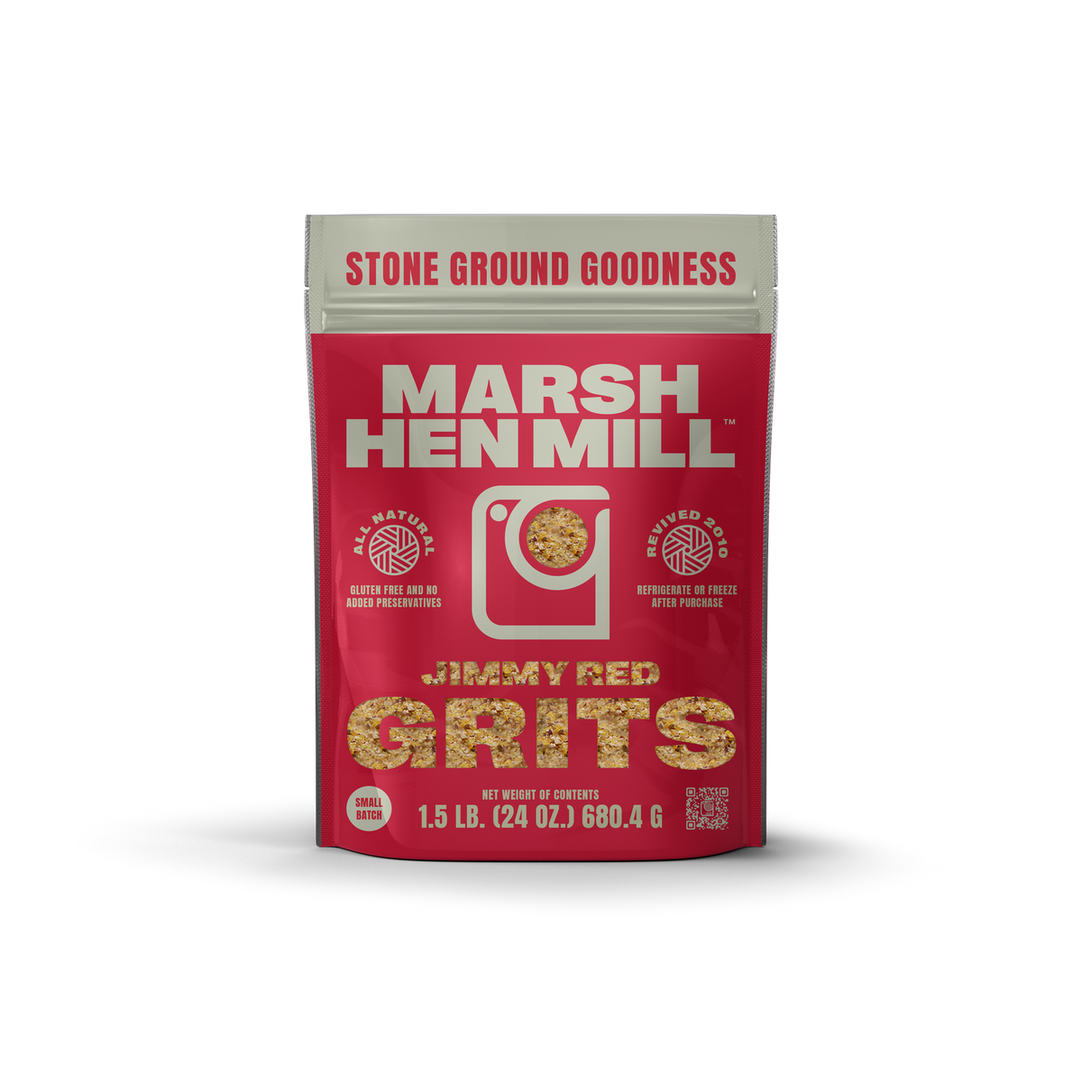 Marsh Hen Mill Stone Ground Jimmy Red Grits, 24 OZ