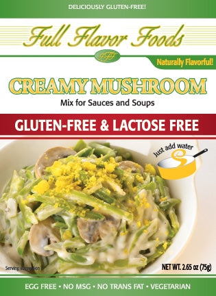 Full Flavor Foods Gluten Free Creamy Mushroom Sauce/Soup, 2.65 oz (75g)