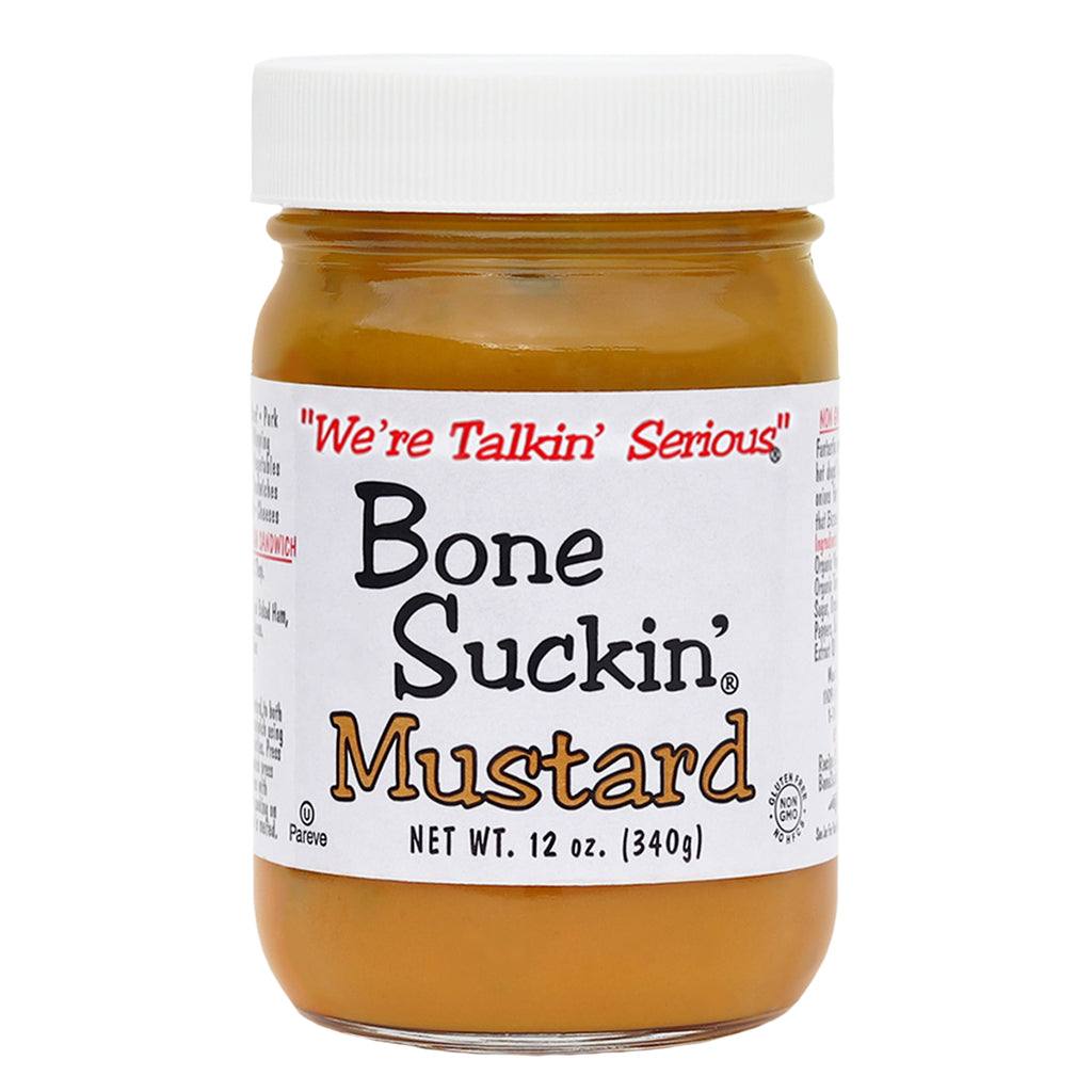 Bone Suckin’® Original Mustard, 12 oz. (340g) Glass Bottle