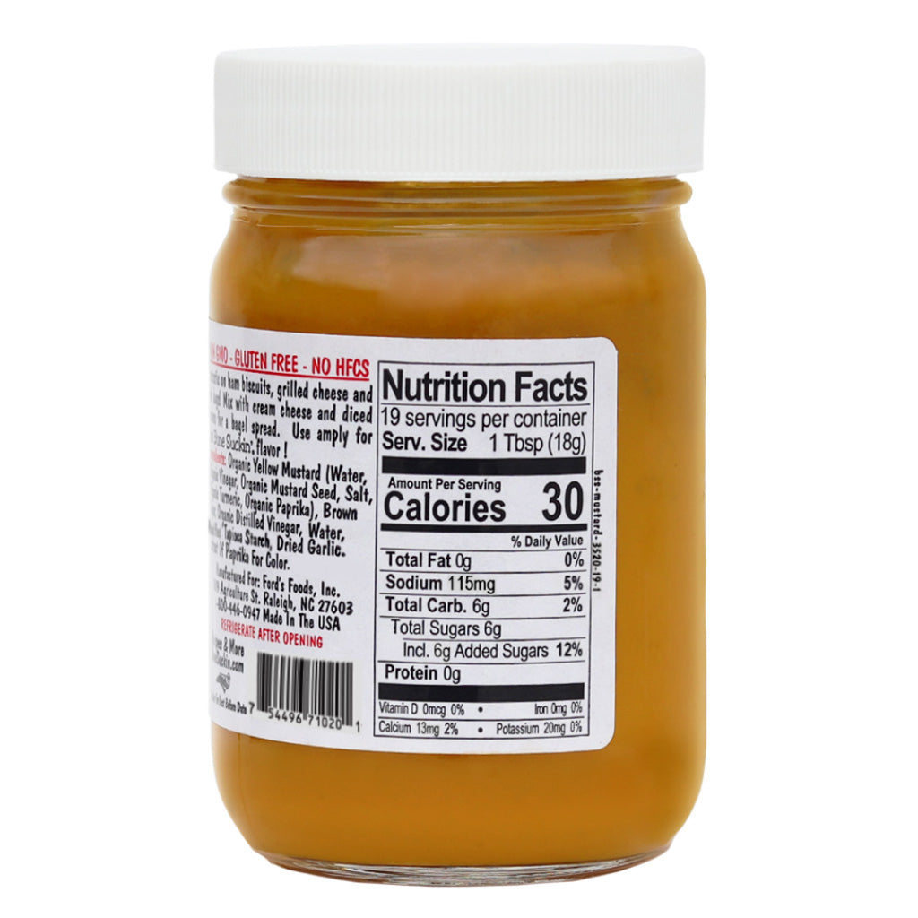Bone Suckin’® Original Mustard, 12 oz. (340g) Glass Bottle
