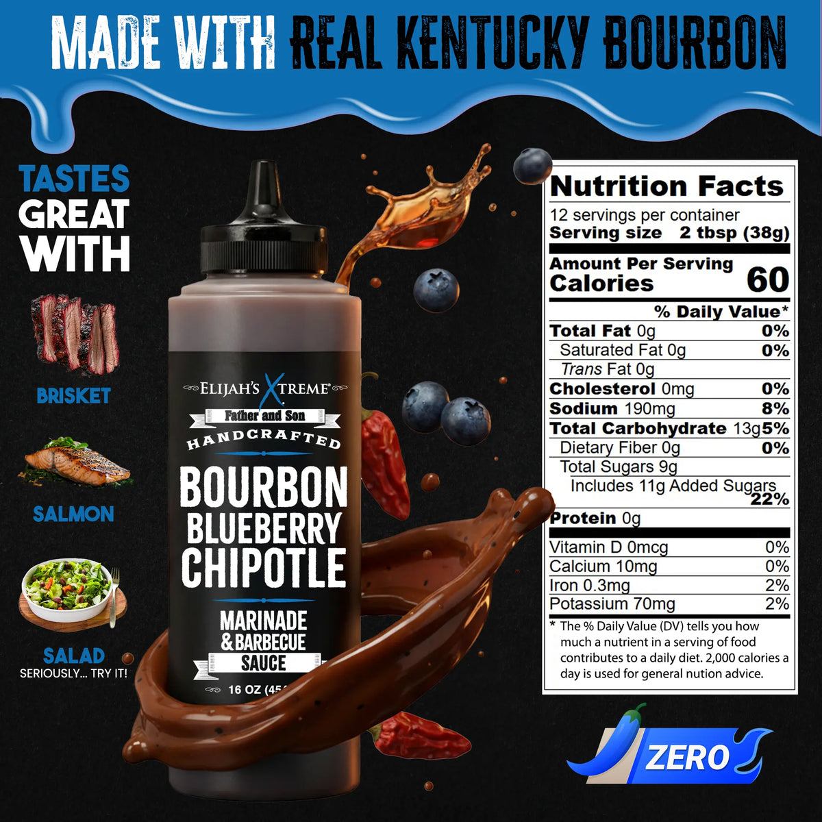 Bourbon Blueberry Chipotle BBQ Sauce &amp; Marinade