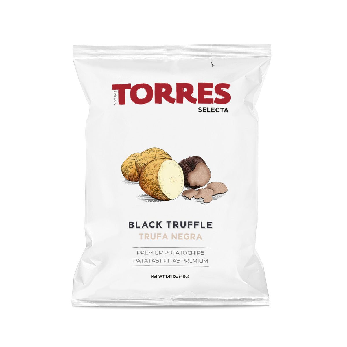 Torres Premium Black Truffle Potato Chips, 40g (1.4oz)