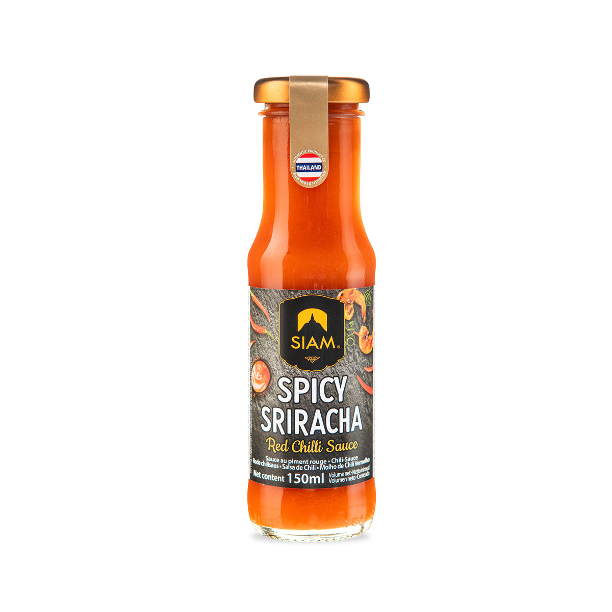SIAM Spicy Sriracha Red Chilli Sauce, 5 fl oz (150 ml) Snazzy Gourmet