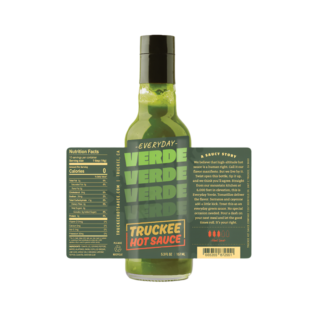 Truckee Hot Sauce Everyday Verde, 5.3 oz