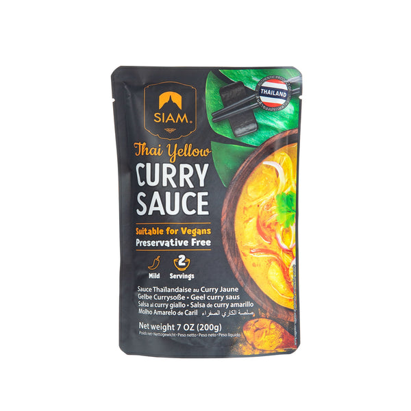 SIAM Yellow Thai Curry Sauce, 7 oz (200g) Snazzy Gourmet