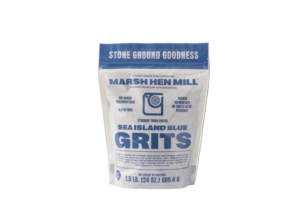 Marsh Hen Mill Sea Island Blue Grits, 24oz - Certified Organic by Clemson University