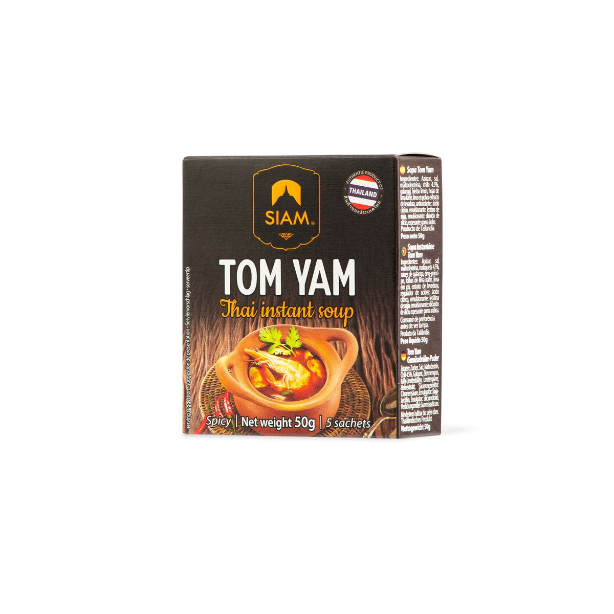 SIAM Tom Yam Thai Instant Soup, 1.76 oz (50g) - Snazzy Gourmet