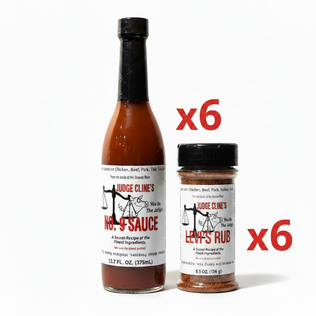 Judge Cline's No. 9 Sauce with Levi's Rub - Party Pack