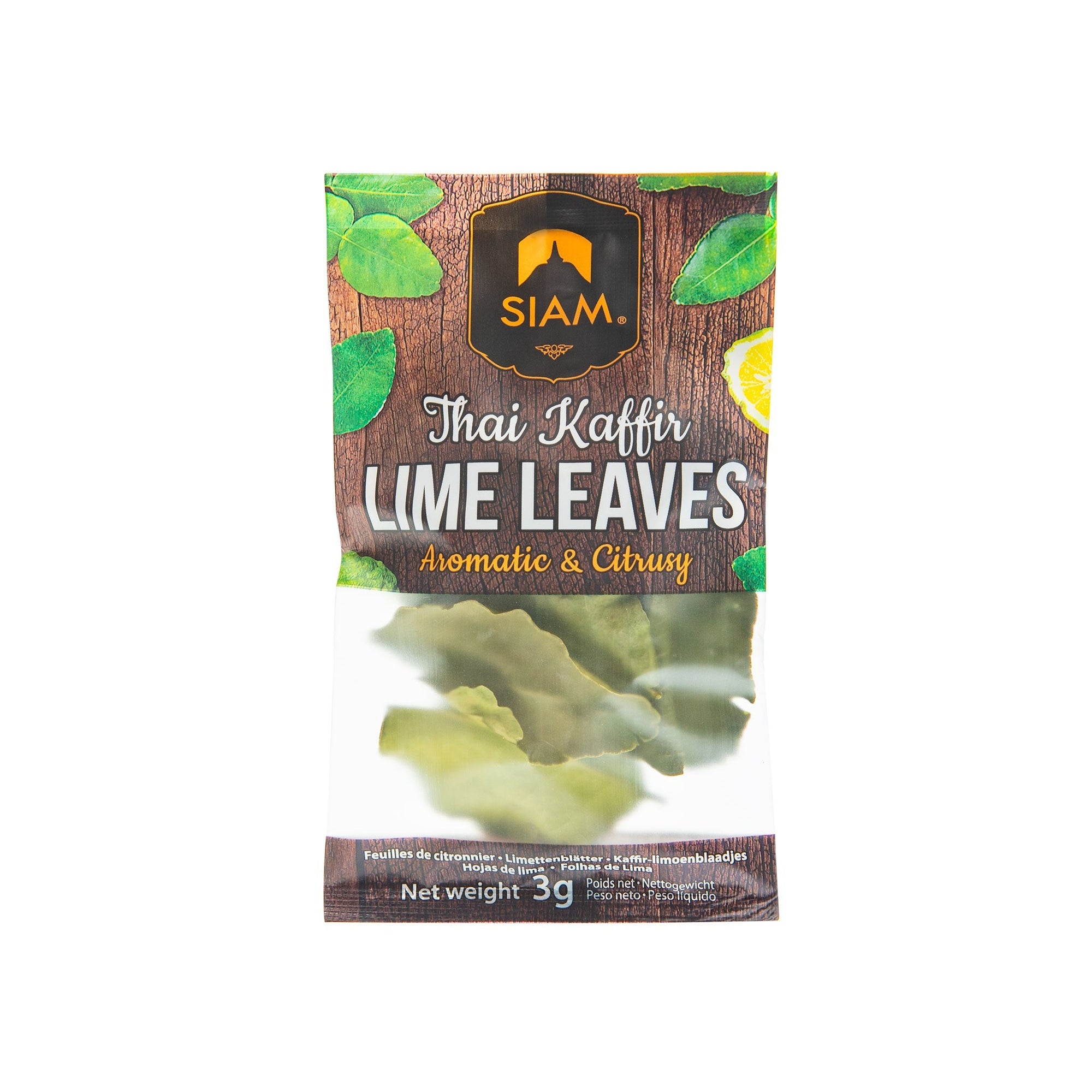 SIAM Dried Kaffir Lime Leaves, .106 oz (3g)