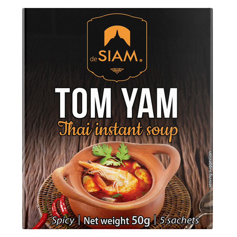 SIAM Tom Yam Thai Instant Soup, 1.76 oz (50g)