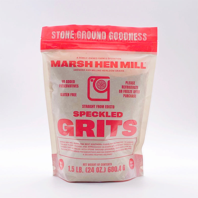 Marsh Hen Mill Stone Ground Speckled Grits, 24 OZ