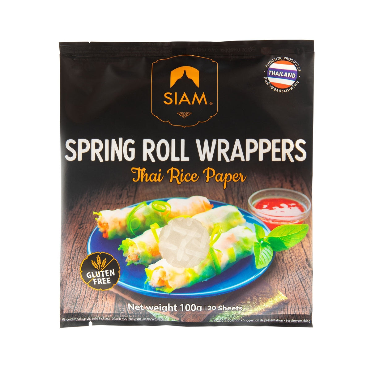 SIAM Spring Roll Wrappers (Thai Rice Paper), 100g