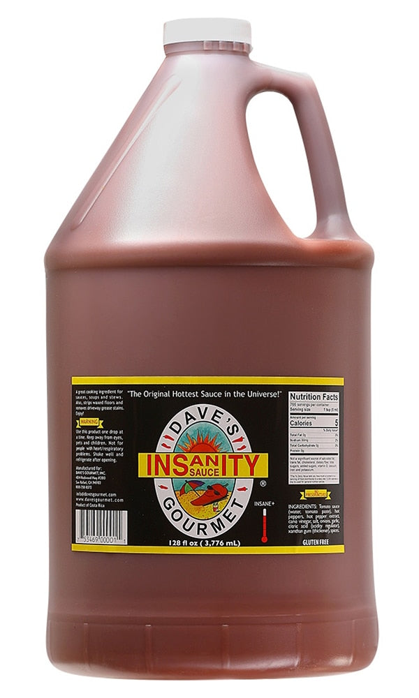 Dave&#39;s Gourmet Insanity Hot Sauce, Gallon - Snazzy Gourmet