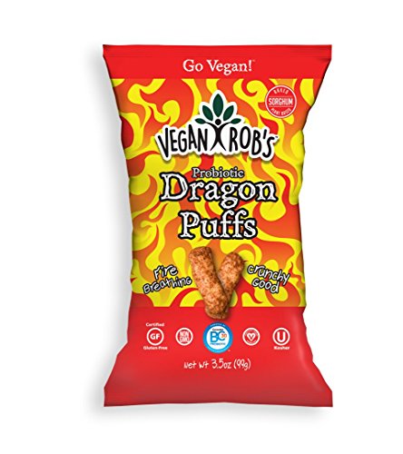 Vegan Rob's Gluten Free Plant Based Probiotic Dragon Puffs, 12 Count - Snazzy Gourmet