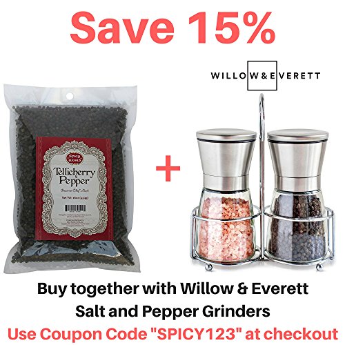 Spicy World Peppercorn (Whole)-Black Tellicherry, 16 Oz. bag - Snazzy Gourmet