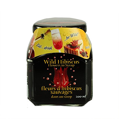 Wild Hibiscus Flowers in Syrup, 8.8 oz - Snazzy Gourmet