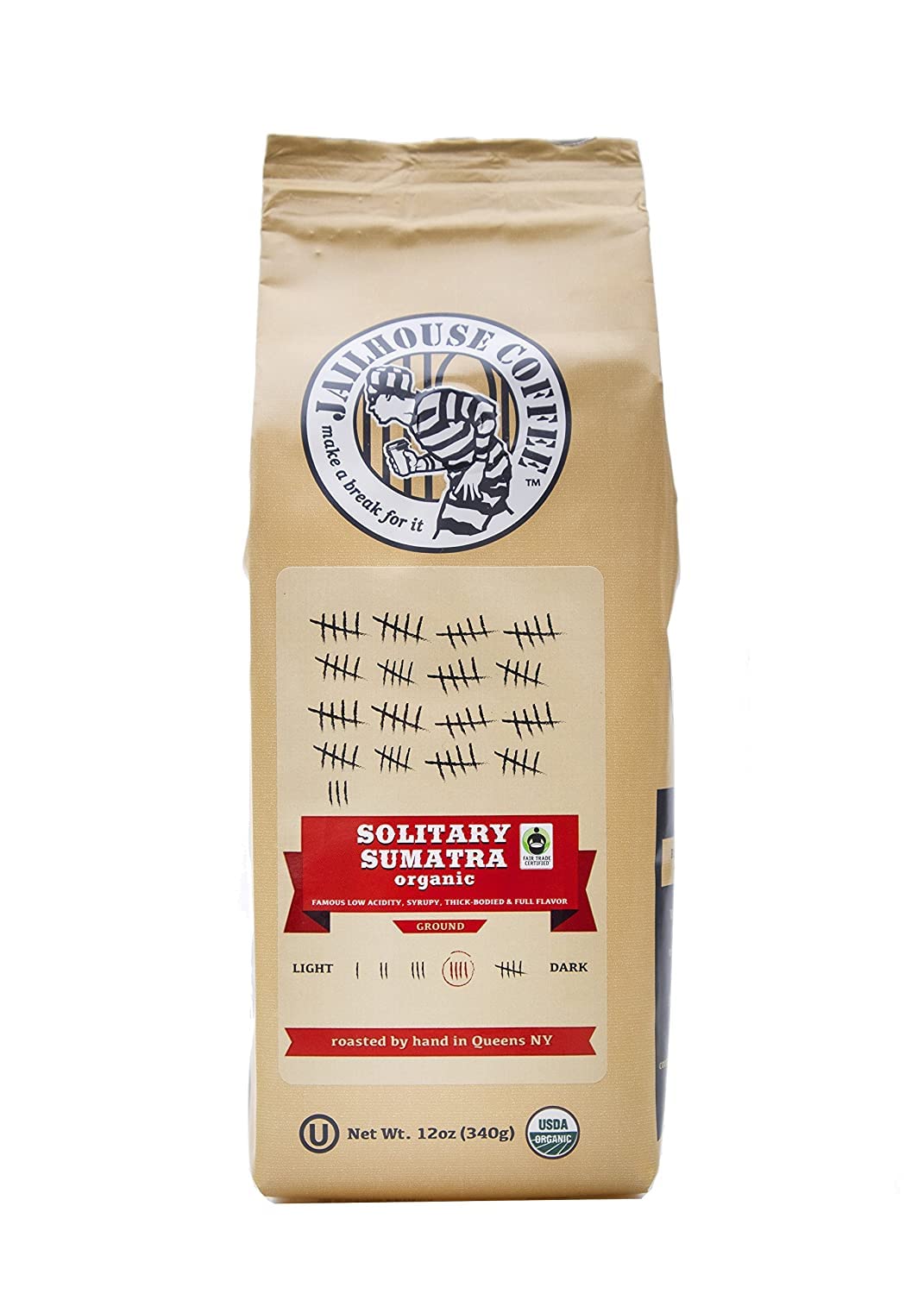 Jailhouse Coffee Solitary Sumatra Organic Blend, Ground