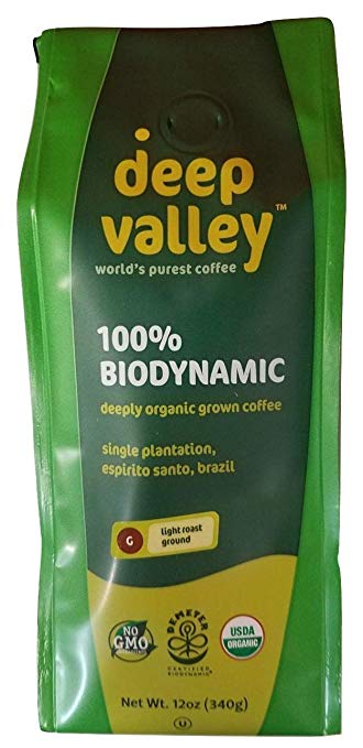 Deep Valley Certified Biodynamic Organic Ground Coffee, Light Roast, 12 oz - Snazzy Gourmet