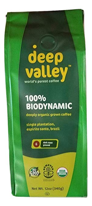 Deep Valley Certified Biodynamic Organic Ground Coffee, Dark Roast, 12 oz - Snazzy Gourmet