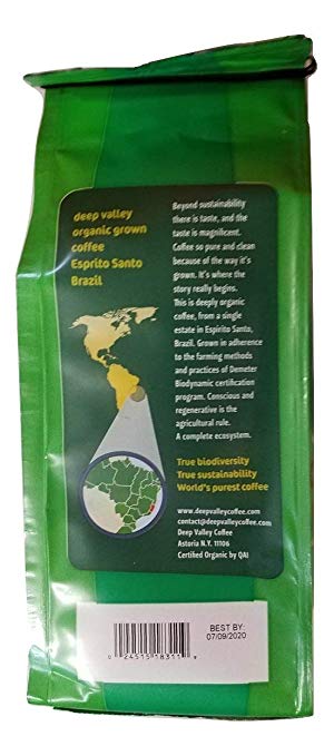 Deep Valley Certified Biodynamic Organic Ground Coffee, Light Roast, 12 oz - Snazzy Gourmet