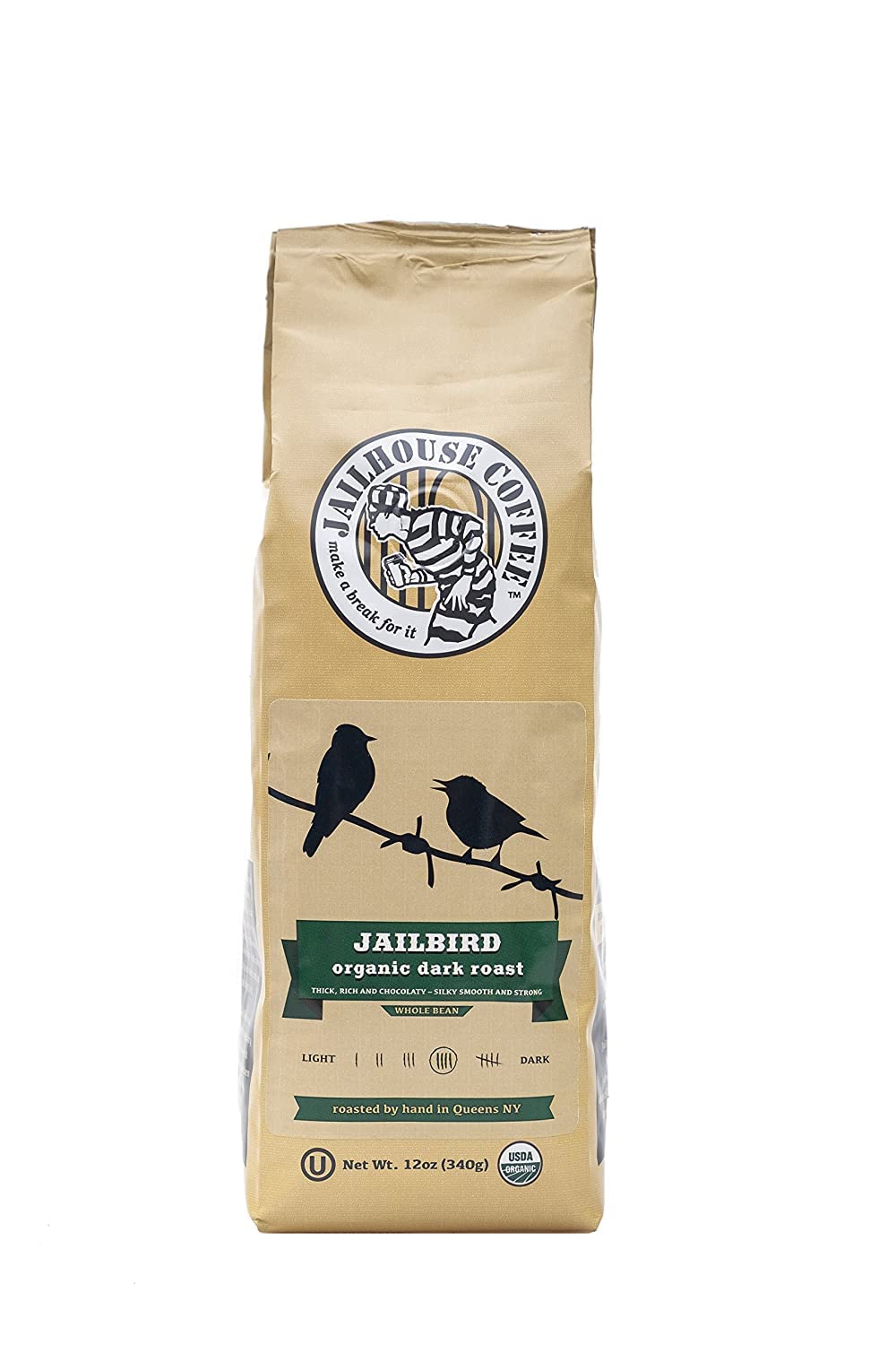 Jailhouse Coffee Jailbird Organic Blend, Whole Bean