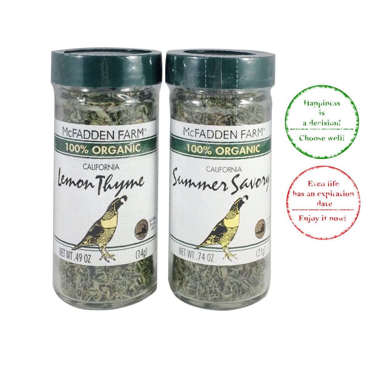 McFadden Farm Organic Lemon Thyme + Summer Savory Herbs Set - Snazzy Gourmet
