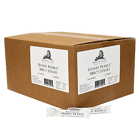 White Lion Tea Honey Pearls® Sticks, Box Of 500 Sticks