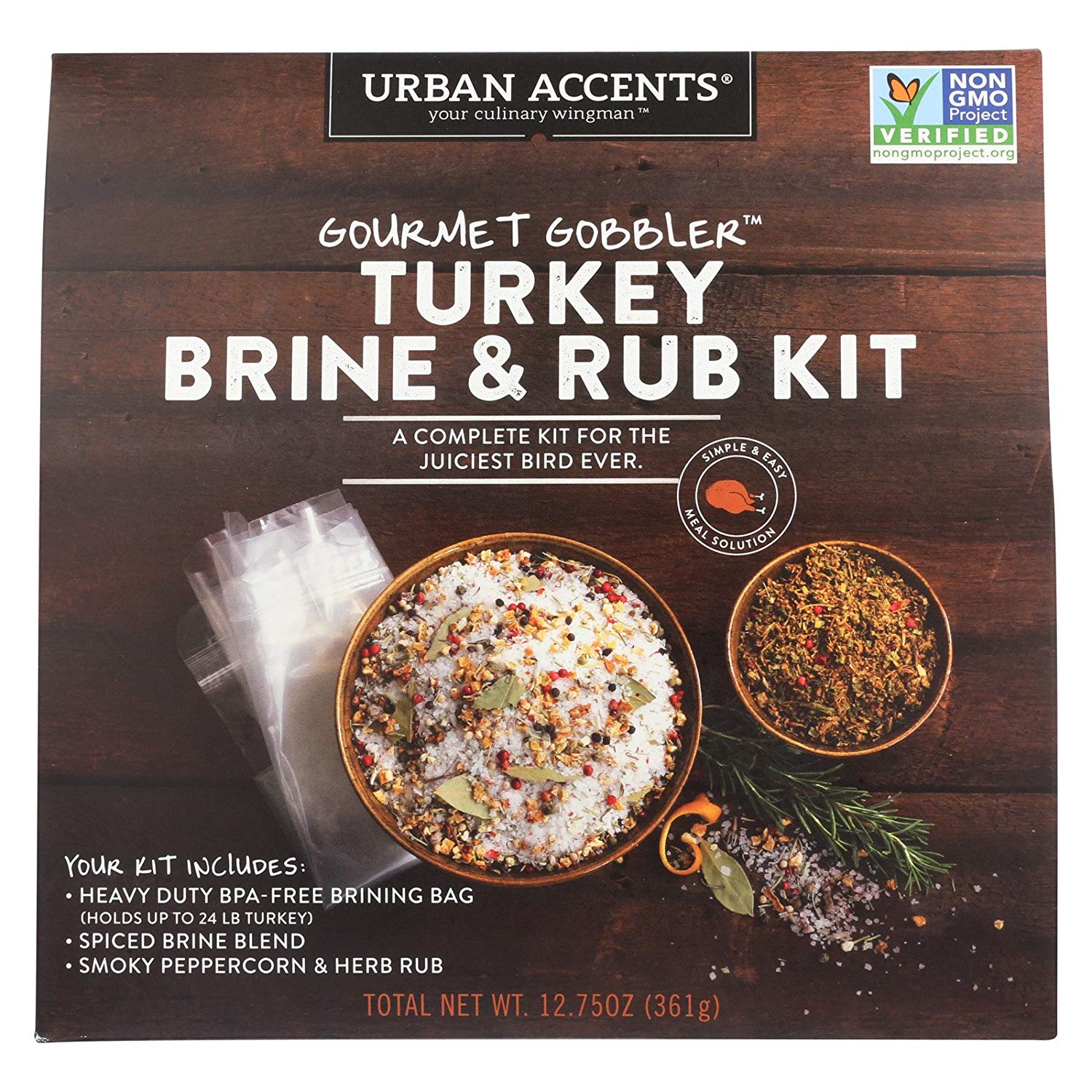 Urban Accents Gourmet Gobbler Turkey Brine and Rub Kit - Snazzy Gourmet