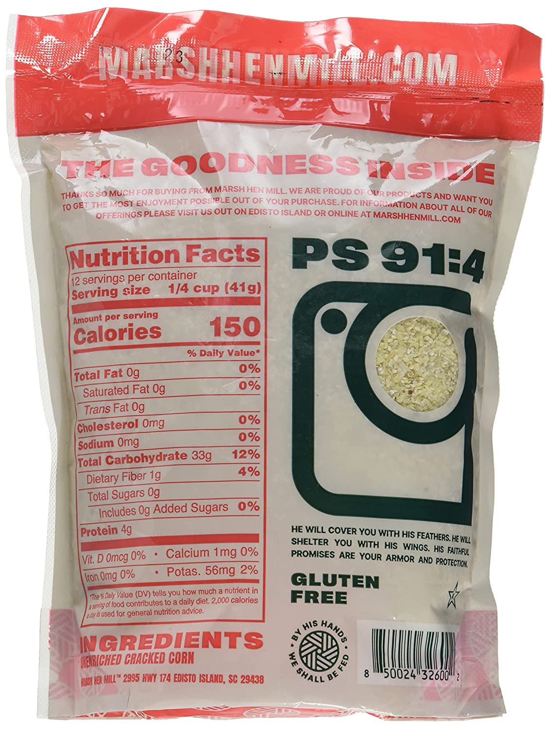 Marsh Hen Mill Stone Ground White Grits, 24 OZ