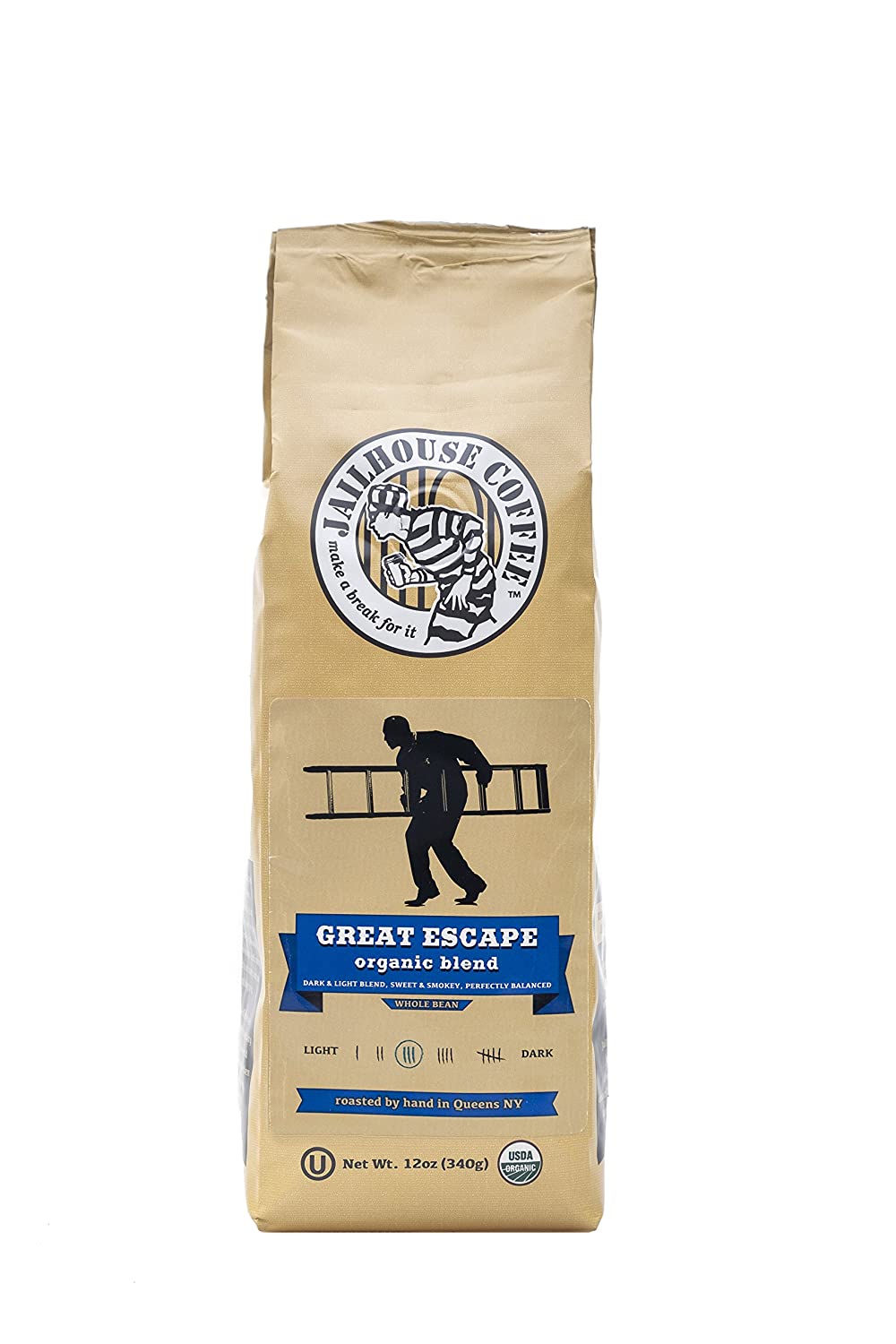 Jailhouse Coffee Great Escape Organic Blend, Whole Bean