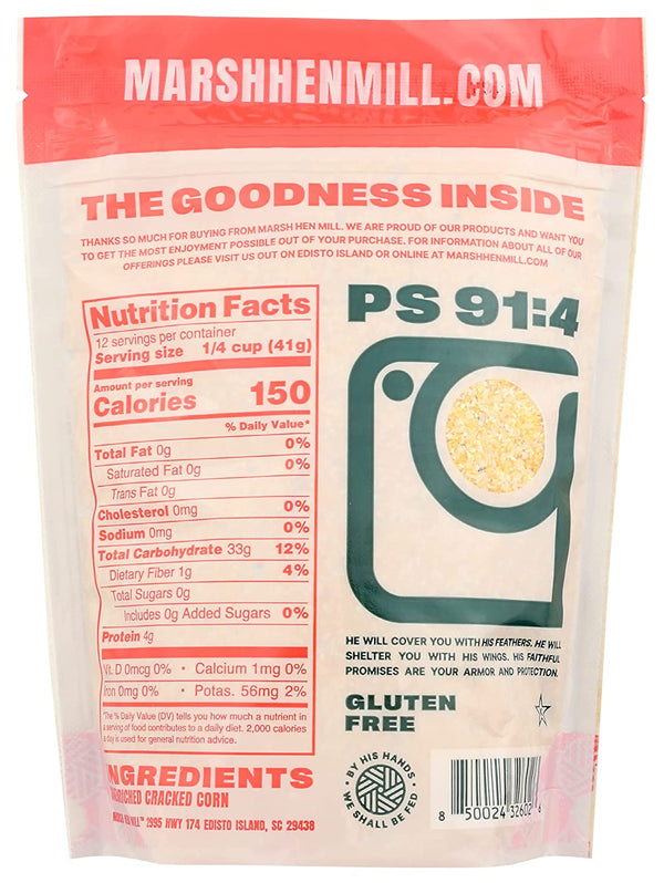 Marsh Hen Mill Stone Ground Yellow Grits, 24 OZ Snazzy Gourmet