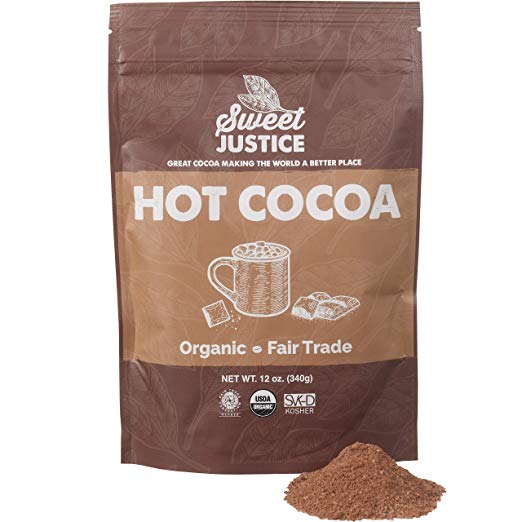 Dean's Beans Organic Coffee Company, Hot Cocoa Mix, 12 Ounce Bag (Organic, Fair Trade and Kosher Certified) - Snazzy Gourmet