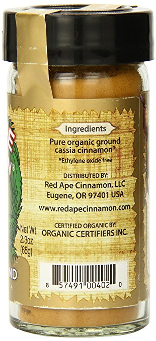 Red Ape Cinnamon Premium Ground Cinnamon, 2.3 Ounce Shaker - Snazzy Gourmet
