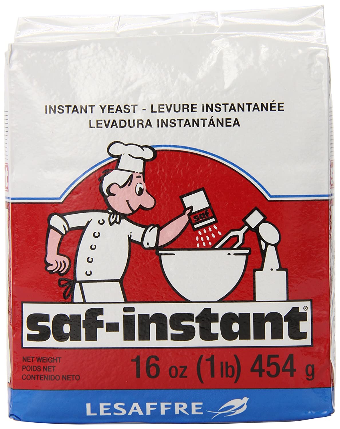 SAF Instant Dry Bakers Yeast, 16 oz. - Snazzy Gourmet