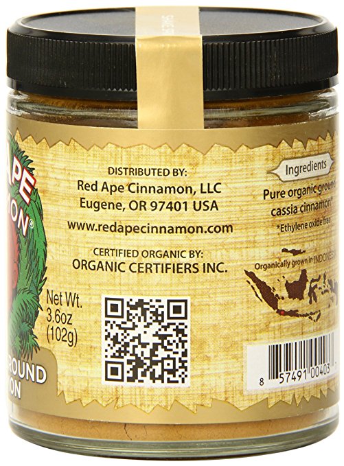 Red Ape Cinnamon Premium Ground Cinnamon, 3.6 Ounce Jar - Snazzy Gourmet