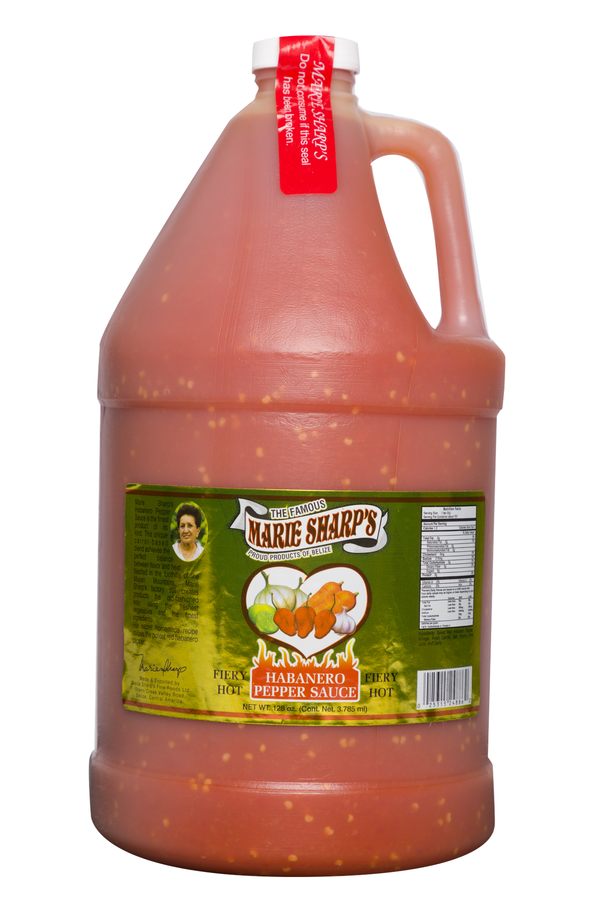 Marie Sharp&#39;s Fiery Hot Habañero Pepper Sauce - Gallon - Snazzy Gourmet
