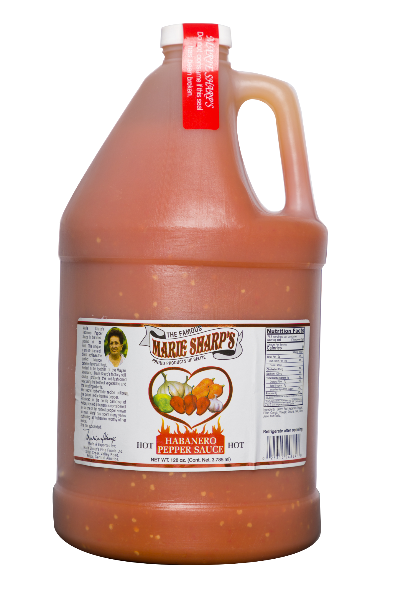 Marie Sharp's Hot Habañero Pepper Sauce - Gallon